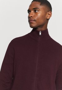 Selected Homme SLHBERG FULL ZIP - Casaco de malha - winetasting melange