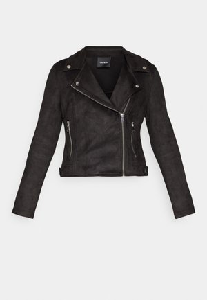 Vero Moda VMJOSE SHORT JACKET - Faux leather jacket - black