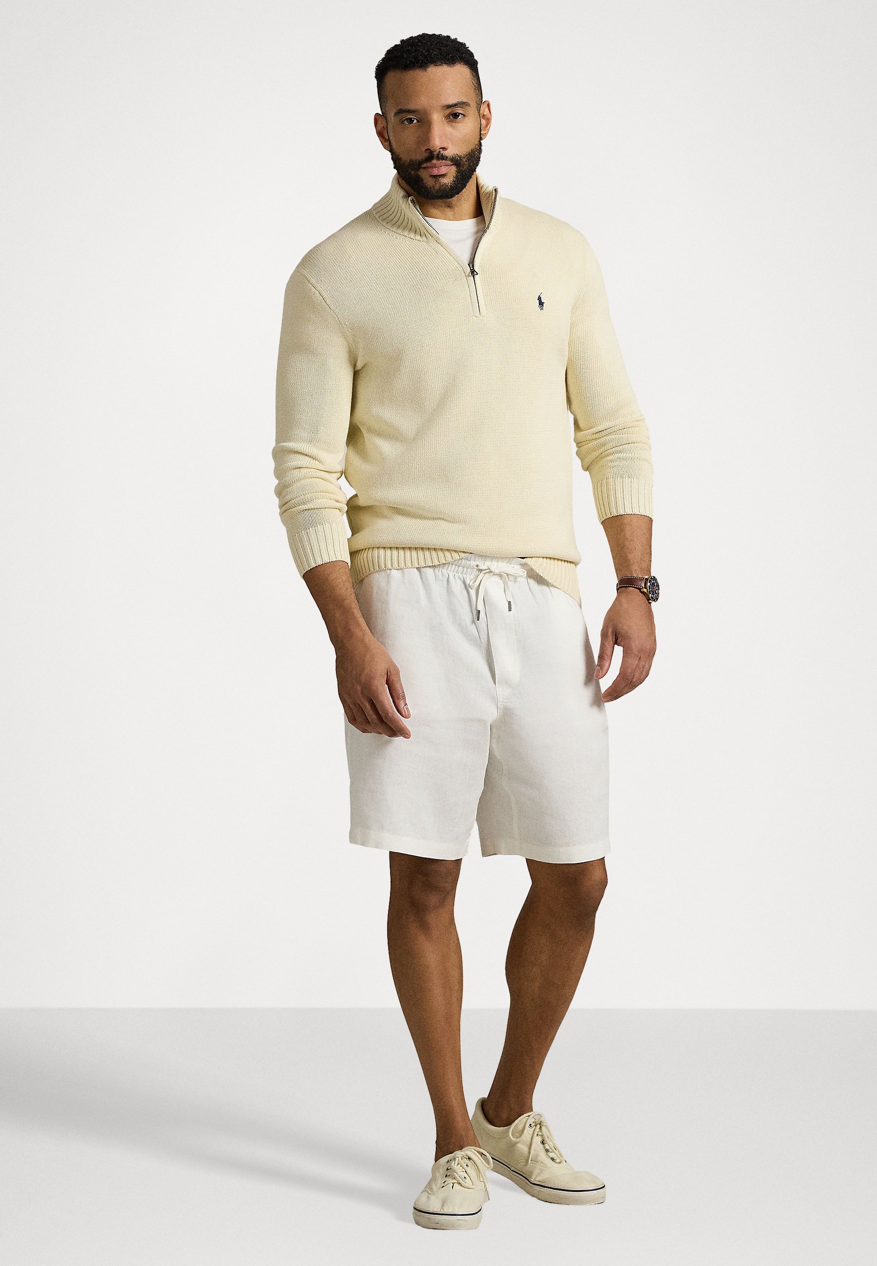 Polo Ralph Lauren Big & Tall COTTON QUARTER-ZIP SWEATER - Trui