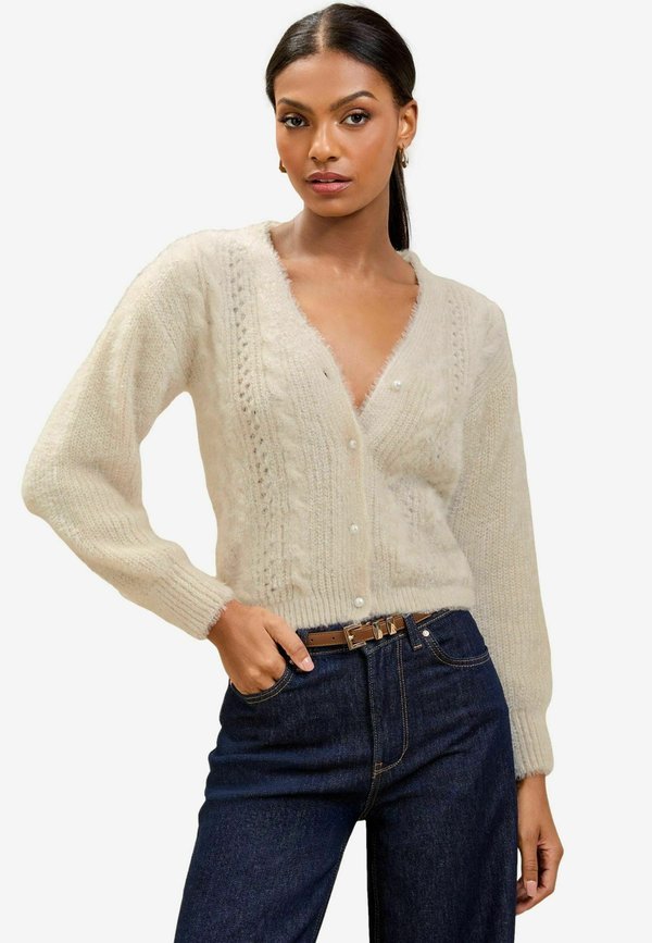 REGULAR FIT - Strickjacke - ivory