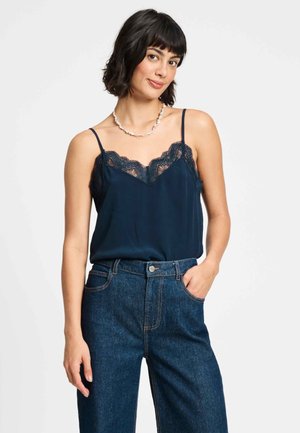 POM Amsterdam, TOP - CAMI DARK NAVY - Top - blue