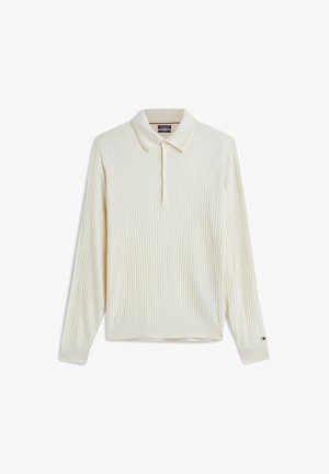 Tommy Hilfiger, TOMMY HILFIGER NEW YORK LABEL PERFORMANCE POLO JUMPER - Polo shirt - ivory petal