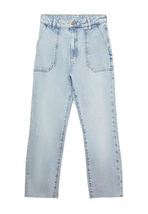 Straight leg jeans - bleached denim