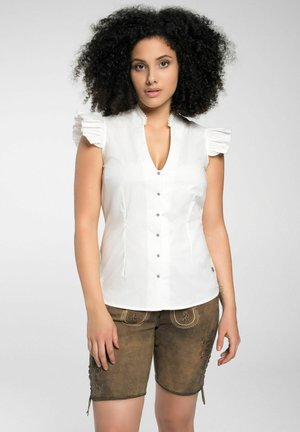 TRACHTEN FRISBEE - Button-down blouse - weiß