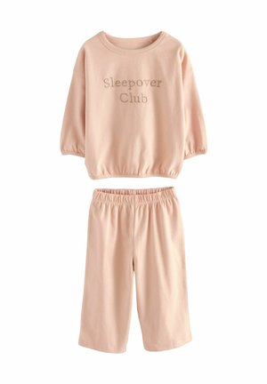Next WIDE LEG  3 PACK SET - Nachtwäsche Set - ecru pink slogan print