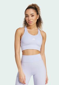 adidas Performance - Sutien sport cu susținere medie - violet tone Imagine miniatură 1