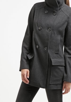 Manteau court - mottled dark grey