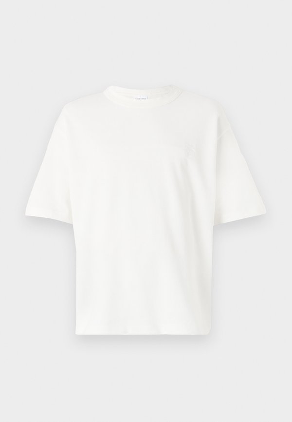 SLHRELAXCHESTER SS BINDING O NECK  - Basic T-shirt - egret2