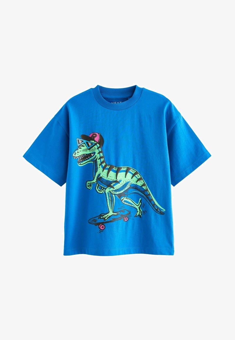 Next RELAXED FIT SHORT SLEEVE GRAPHIC STANDARD - T-Shirt print - bright blue skating dino