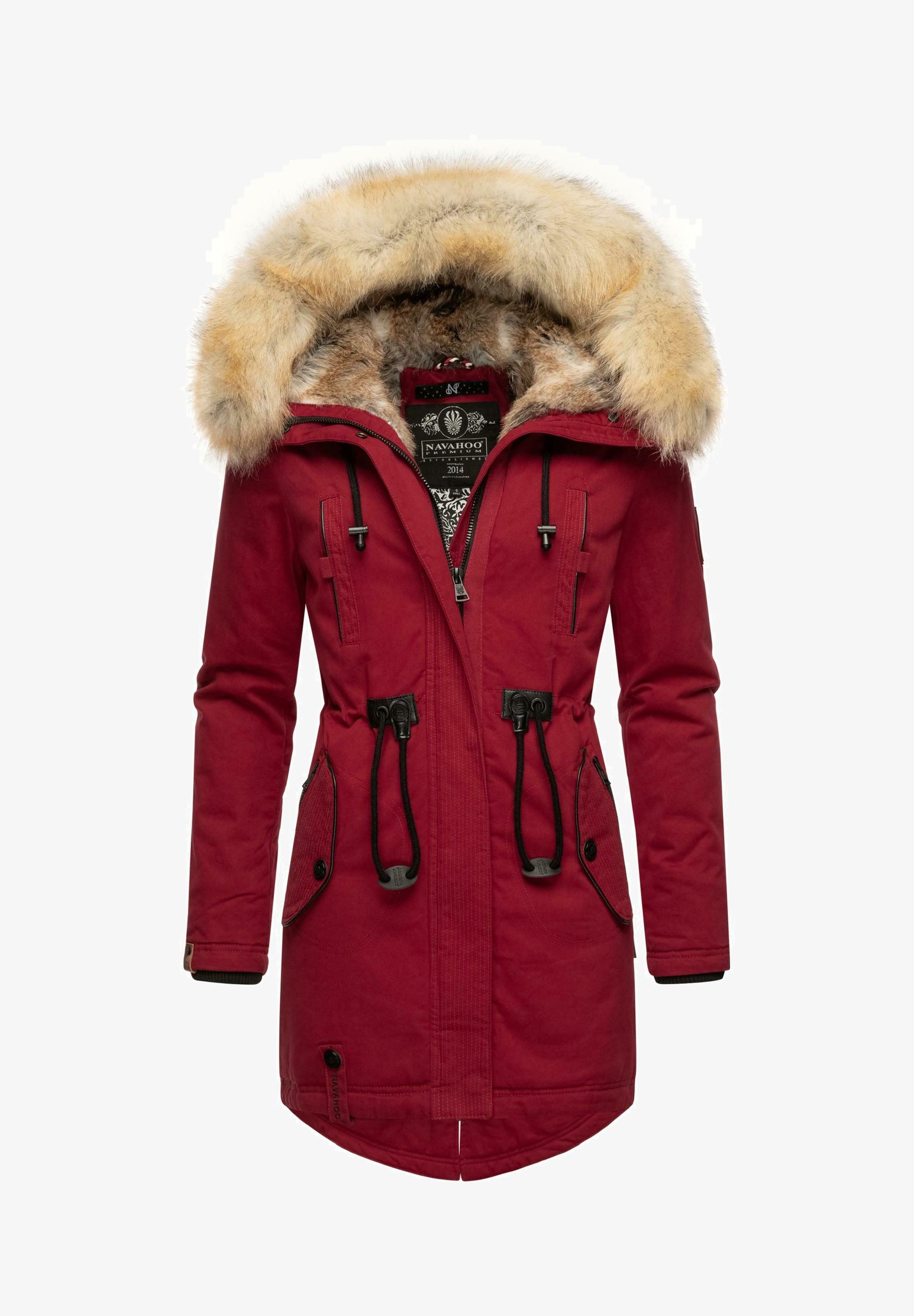 Navahoo BOMBII Wintermantel blood red/hellrot1