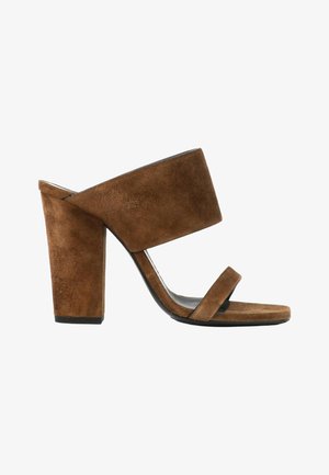 Saint Laurent, MULES BROWN - Mules à talons - brown