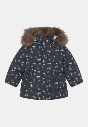 FAUX FUR FLOWER JACKET - Winterjas - dark sapphire