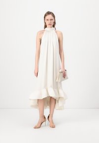 Malina SABRINA HALTER NECK RUFFLED DRESS - Juhlamekko - white