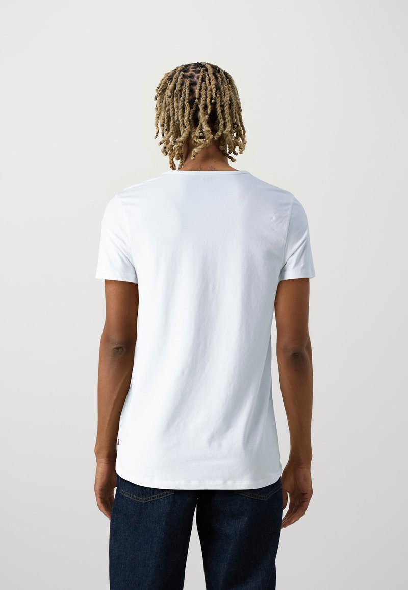 MARVELiS T-Shirt Body Fit Uomo - Confezione Da 2 Bianche Con Scollo A V - Slim Fit XXL