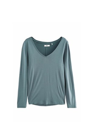 REGULAR FIT SLOUCH V-NECK LONG SLEEVE - Longsleeve - slate grey