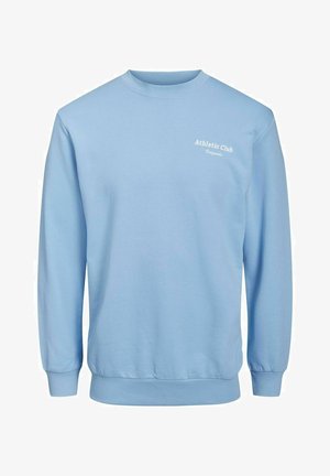 Světlomodrá mikina s dlouhými rukávy, kulatým výstřihem a žebrovanými manžetami a lemem. Na přední straně bílý nápis "Athletic Club Originals".