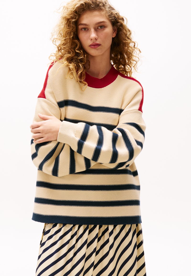 Tommy Hilfiger TH X SOFIA RICHIE GRAINGE BRETON L/S SWEATER - Džemperis - country ivory