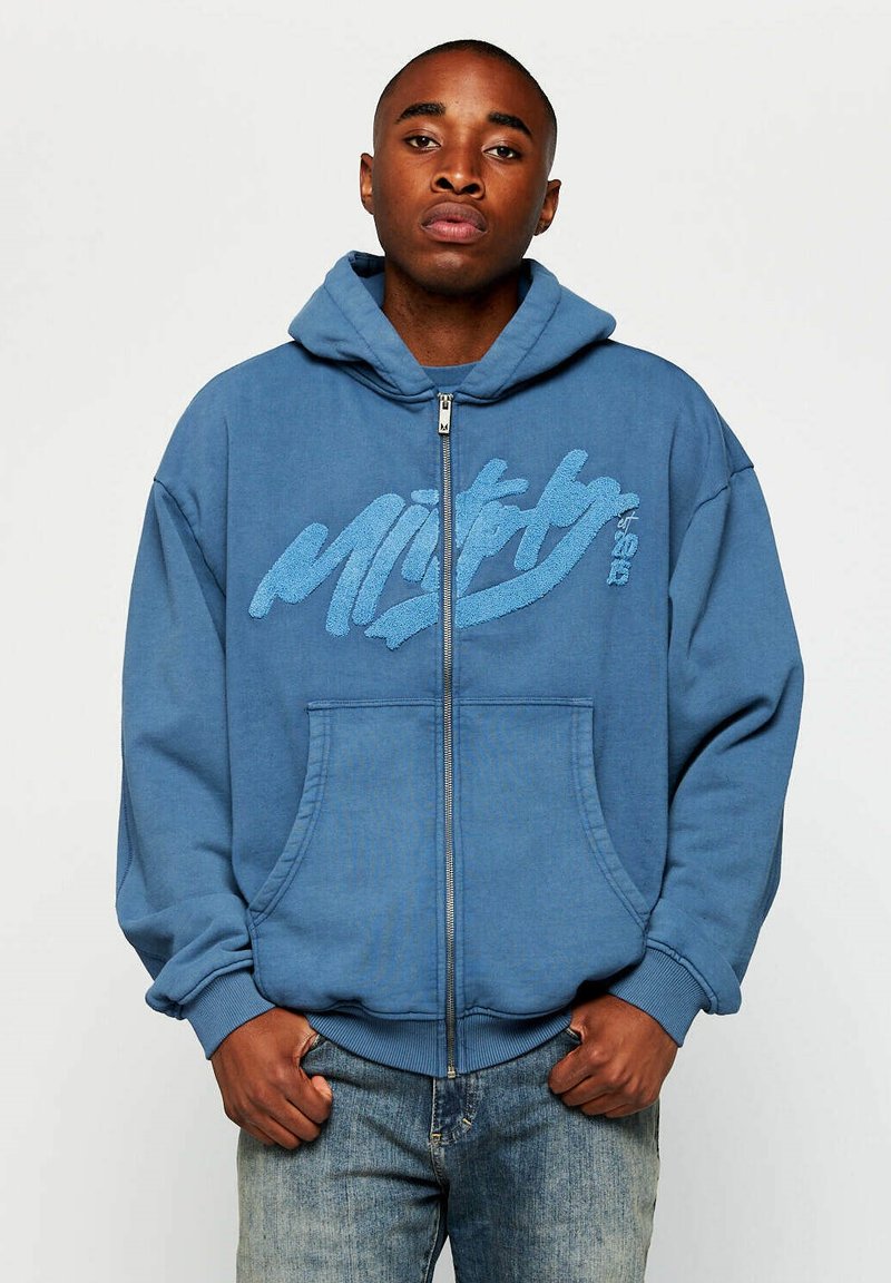 Multiply Apparel Sweatjacke - dark denim strike washed/blau 