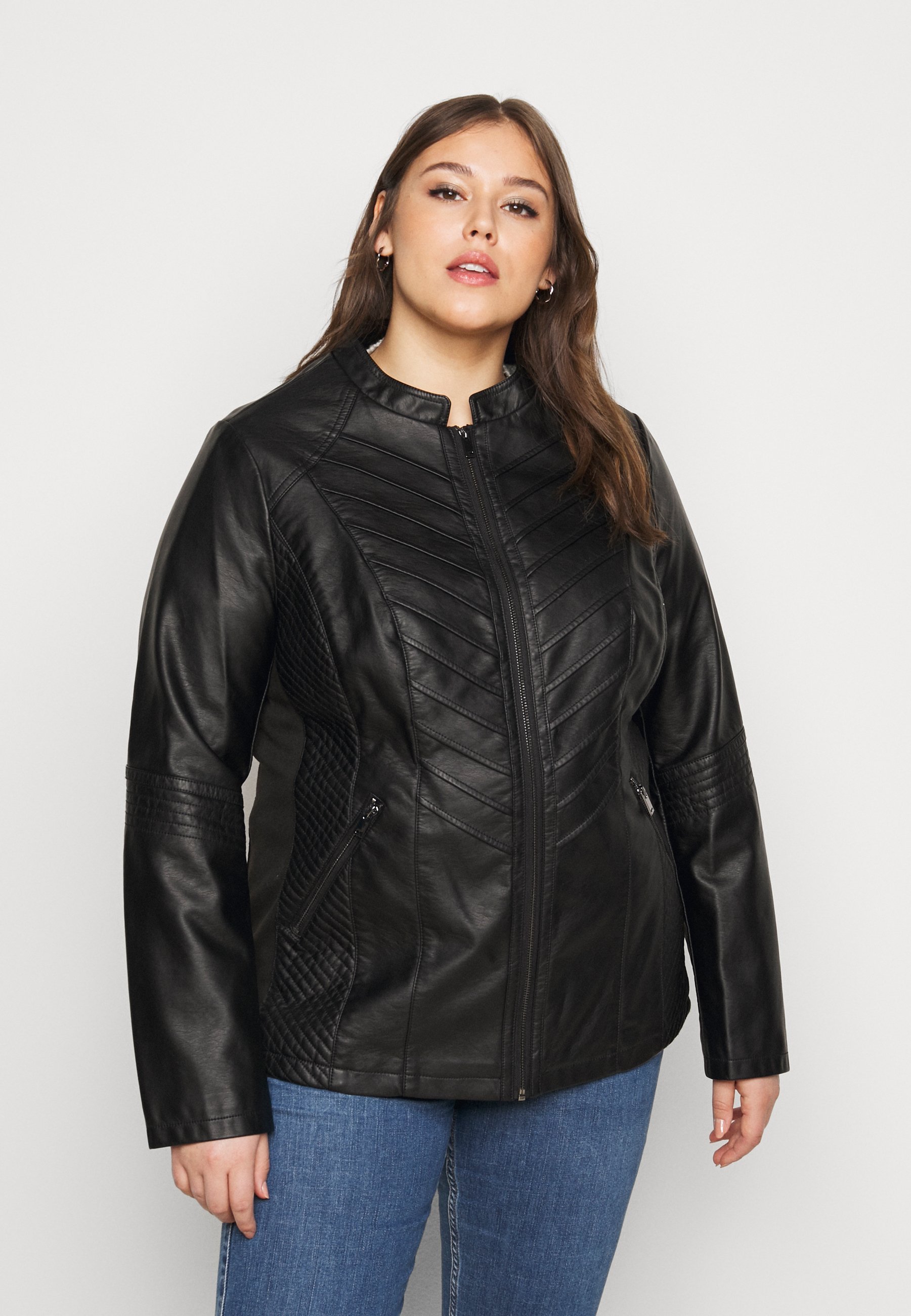 evans faux leather jacket
