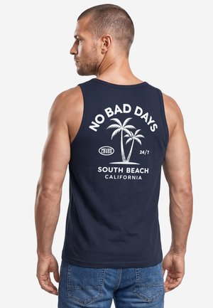 Neverless, TANKTOP HERREN MIT GRAFIK-PRINT - DESIGN NO BAD DAYS - - Top - navy