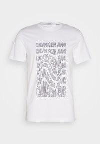 INSTITUTIONAL WARP TEE - Camiseta estampada - bright white
