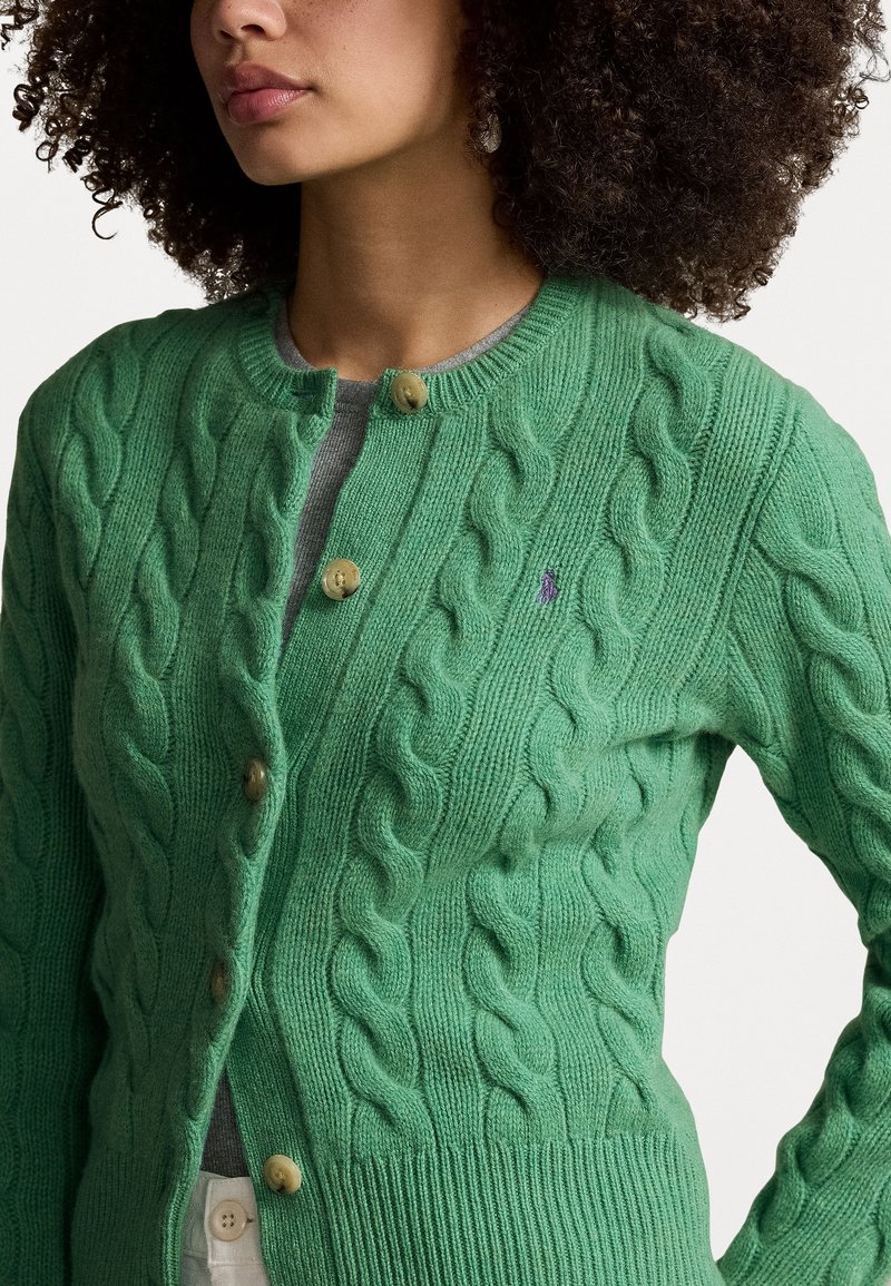 Polo Ralph Lauren CABLE KNIT WOOL CASHMERE CARDIGAN - Cardigan 