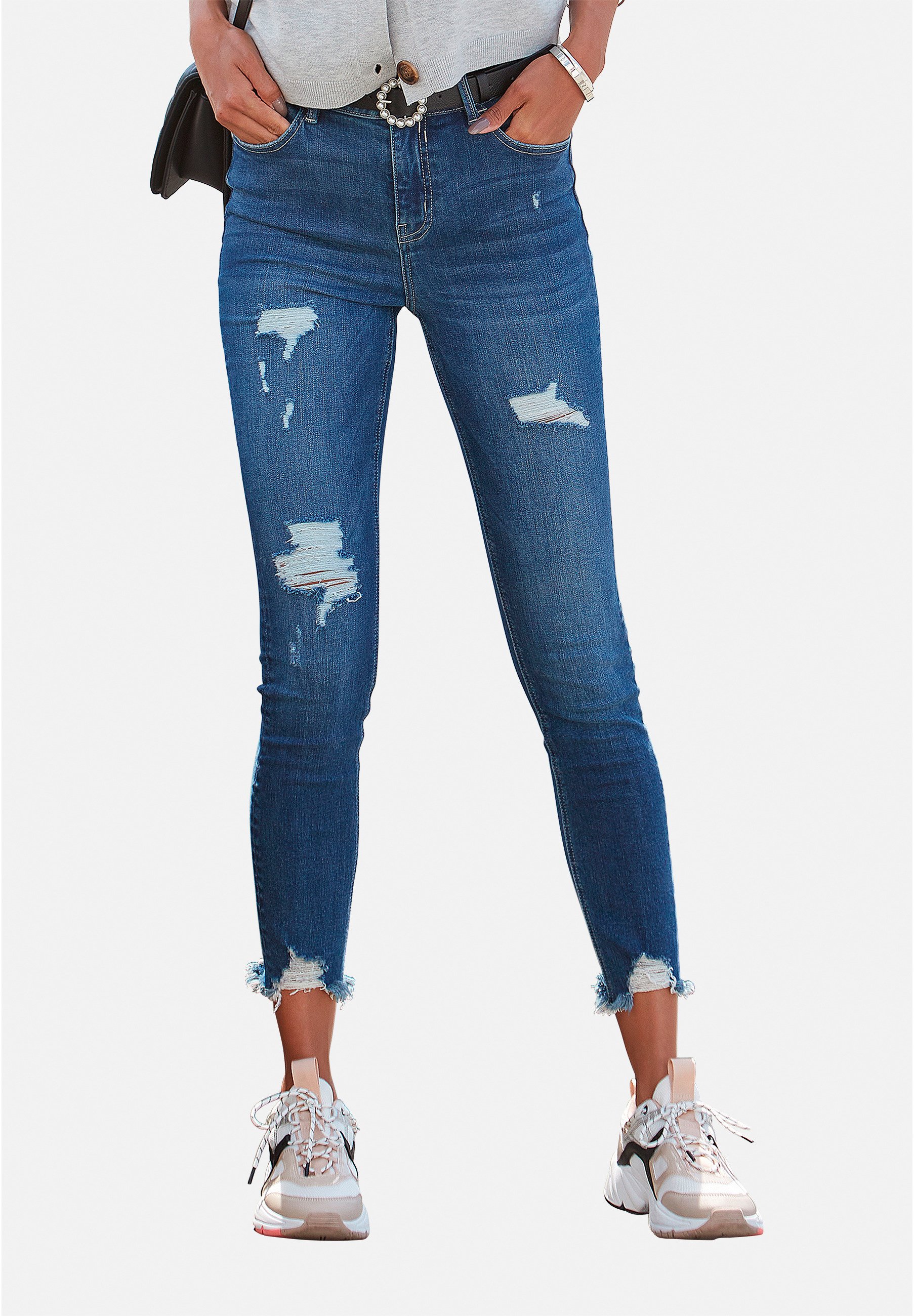 Buffalo Slim fit jeans dark blue washed/blue denim Zalando