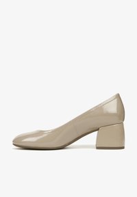 Niet geselecteerd, beige patent leather