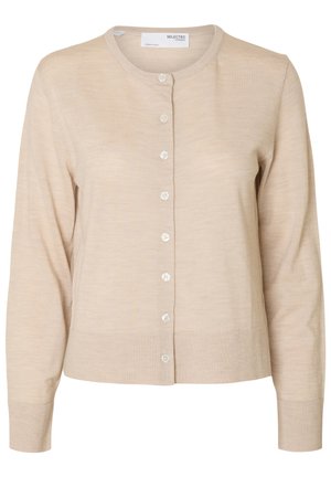 Selected, SLFTHEA CARDIGAN - Gilet - oatmeal