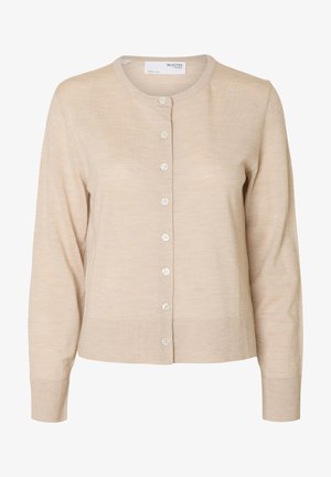 Selected, SLFTHEA CARDIGAN - Gilet - oatmeal