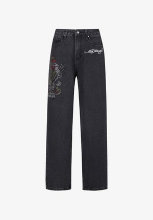 Ed Hardy, NYC DIAMANTE - Relaxed fit jeans - black