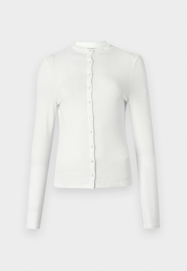 Long-Sleeve Mockneck Button-Through Top - Cardigan2