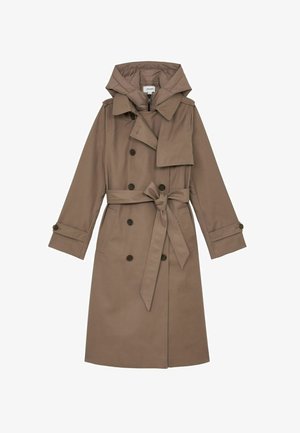 Reiss, AZURA HOODED INSERT TRENCH COAT - Trenchcoat - taupe neutral