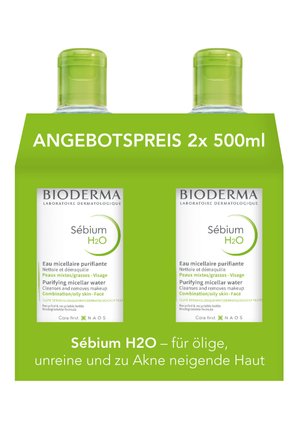BIODERMA SÉBIUM H2O MIZELLENREINIGUNGSWASSER 2X500ML ZUM ANGEBOTSPREIS SÉBIUM H2O - Gesichtsreinigung - transparent