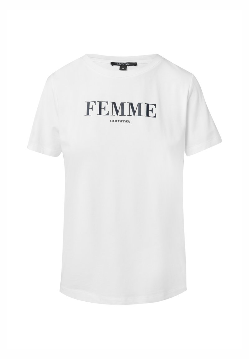 comma T-shirt print crème