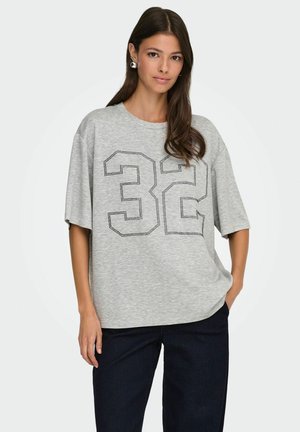 NILA - T-shirt imprimé - light grey melange
