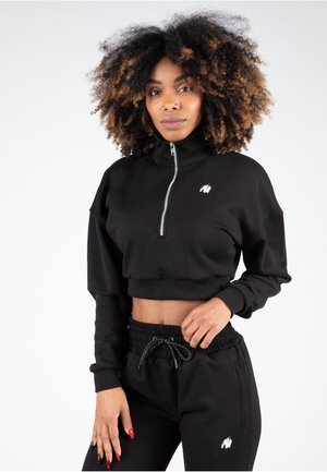 OCALA CROPPED HALF-ZIP  - Sweatshirt - black