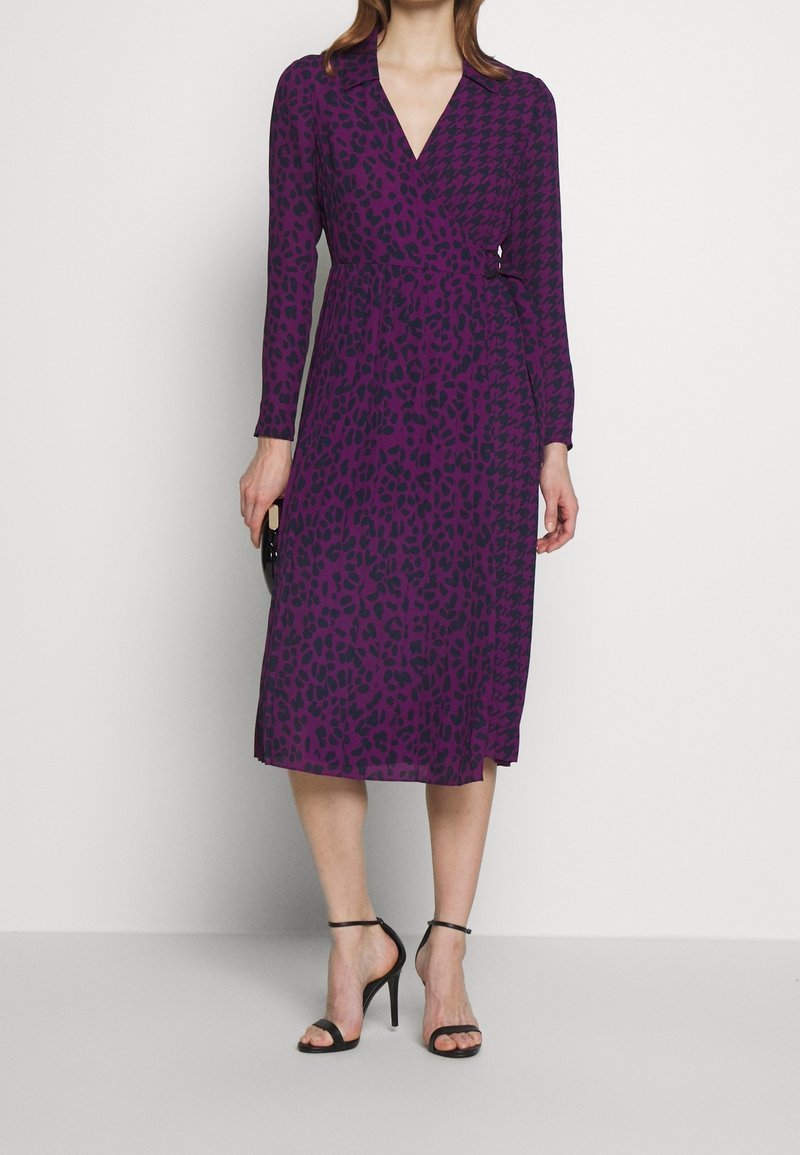 ted baker deep purple dress Ted Baker Renon Twist Neck Midi Dress, Deep Purple