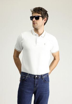 KONTRAST KRAGEN - Polo shirt - white