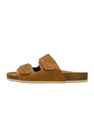 KORKU ZAPINANE NA RZEPY - Mules - brown