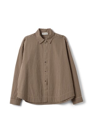 Stefanel, CHECKED SHIRT, REGULAR FIT. - Camicia - beige brown