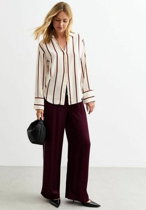 STRIPED - Button-down blouse - off white