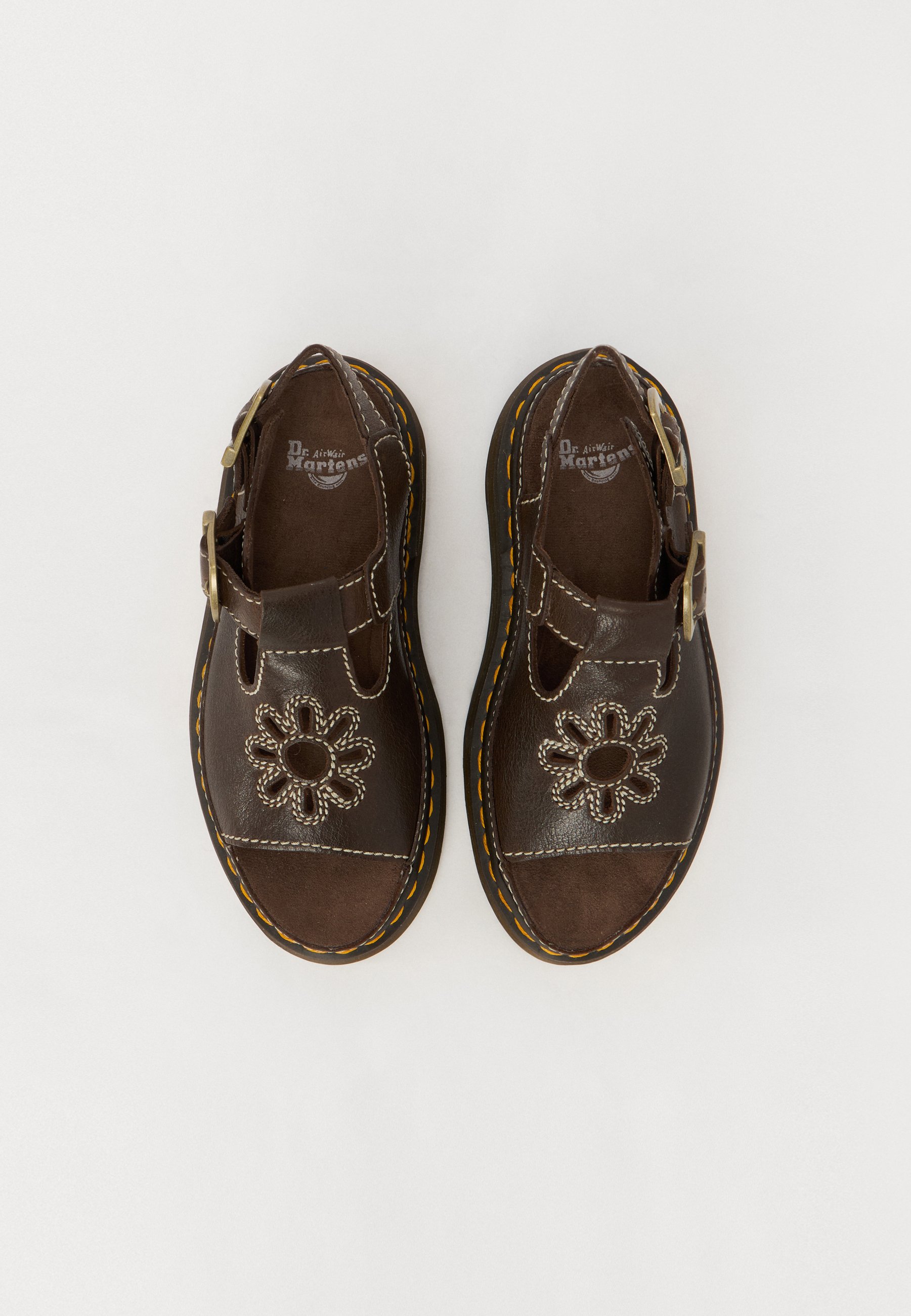 Dr. Martens DUNNET - Platform sandals - kelp brown/brown