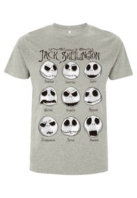 Disney NIGHTMARE BEFORE CHRISTMAS JACK EMOTIONS - Triko s potiskem - melange grey