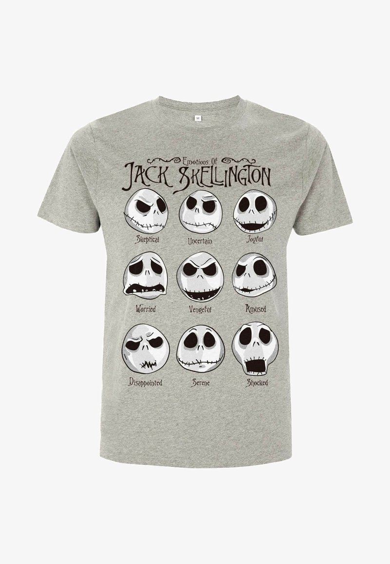 Disney NIGHTMARE BEFORE CHRISTMAS JACK EMOTIONS - Camiseta estampada - melange grey