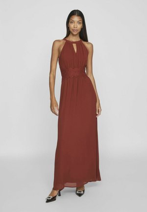 VIMILINA HALTERNECK - Maxi-jurk - fired brick