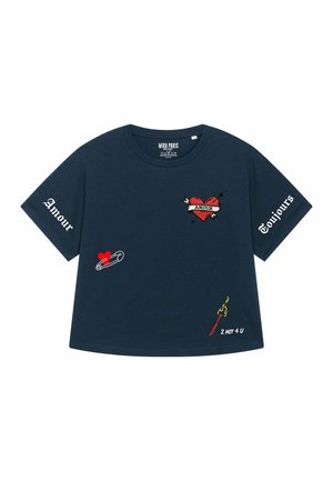 AMOUR TOUJOURS OVERSIZED ROLL UP  - T-shirt imprimé - dark blue