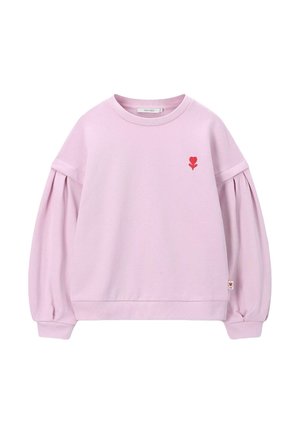 MIT PUFFÄRMELN - Sweatshirt - hellrosa