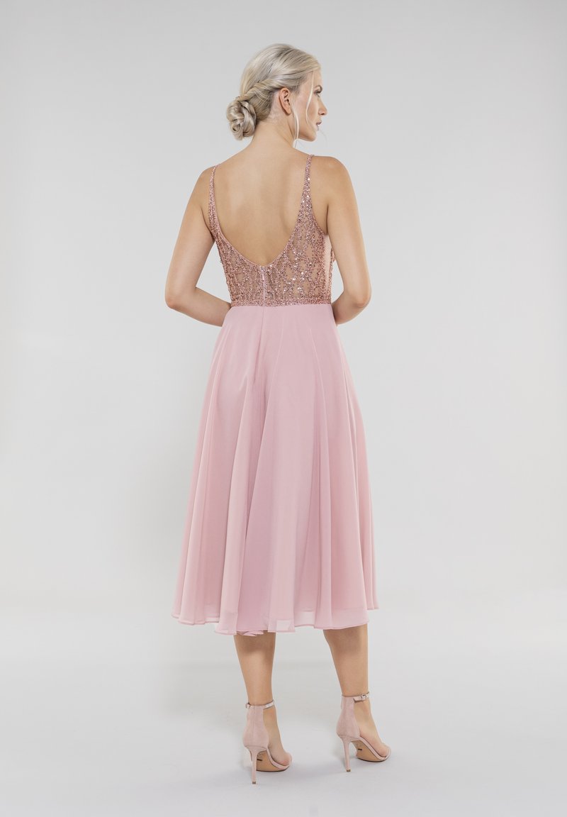 strapless open back dress Veni Infantino 992795 In Blush Pink  Nicola Ross