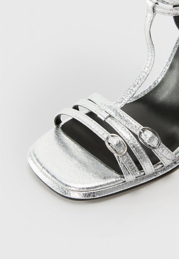 KIORA - Ankle cuff sandals - silver4